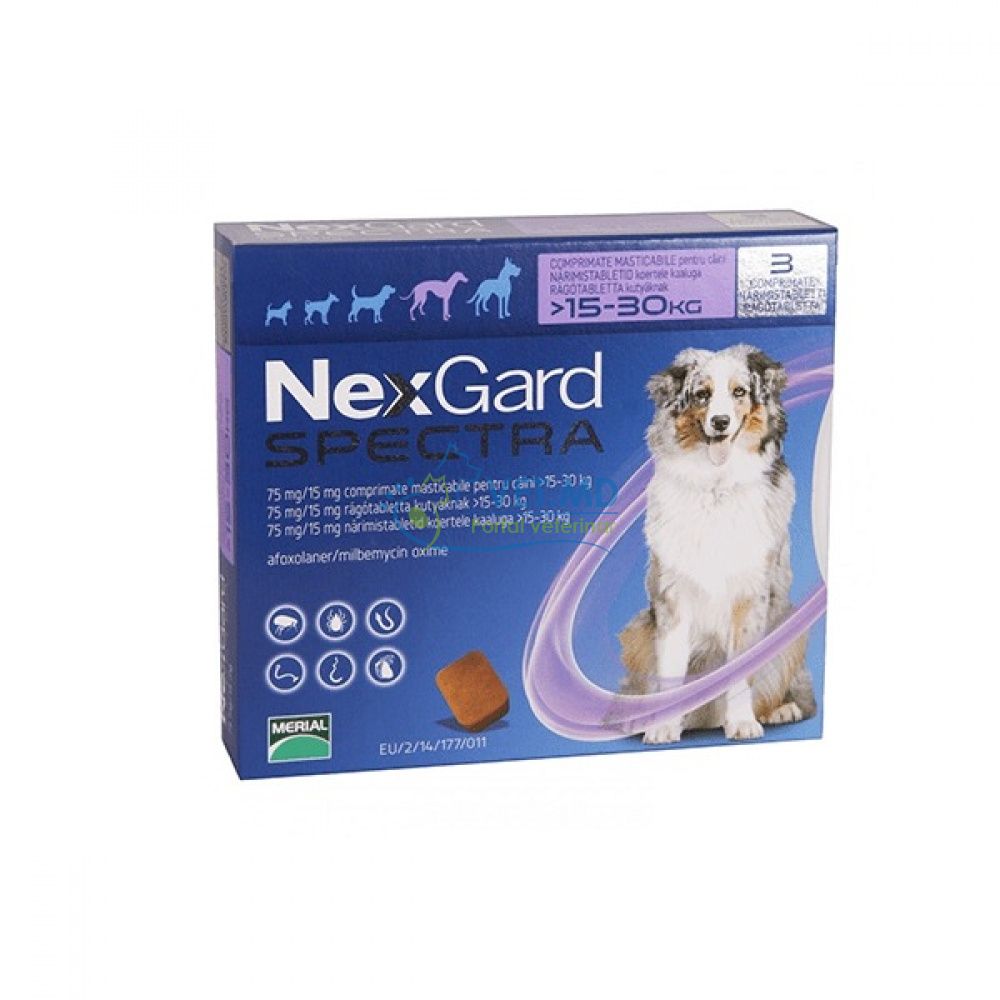 NexGard Spectra 15-30 kg, 3 pastile